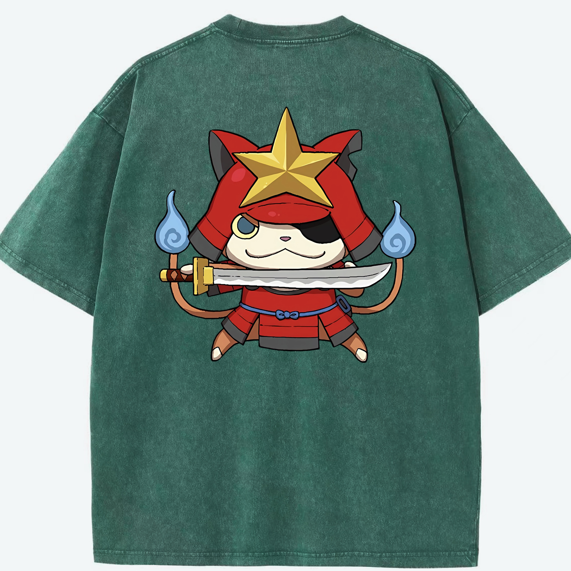 （画像用） 妖怪ウォッチ Yo-kai Watch 綿100% ヴィンテージ風 半袖Tシャツ（背面プリント）